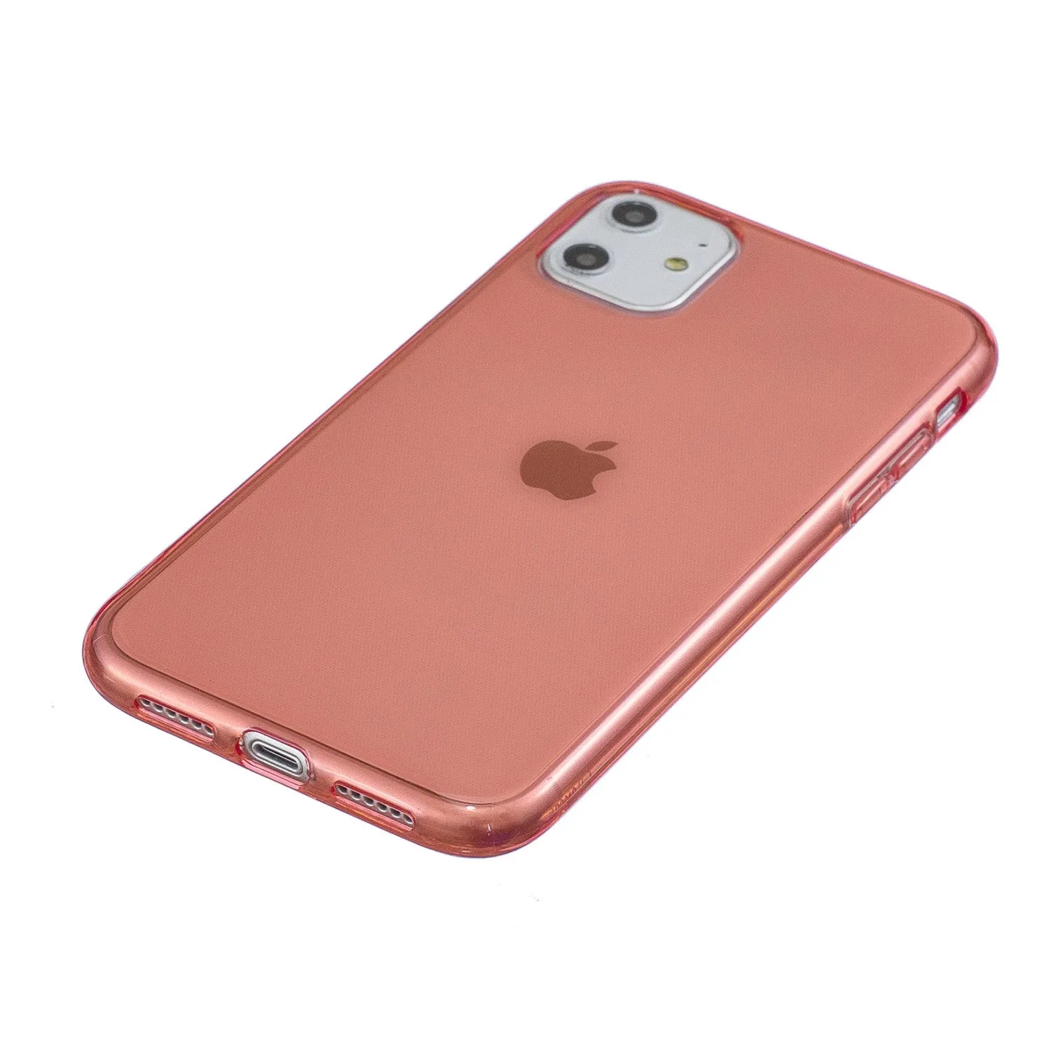 for iPhone 11 / 11 Pro / 11 Pro Max Clear Colorful TPU Back Cover Cellphone Case Shell Pink