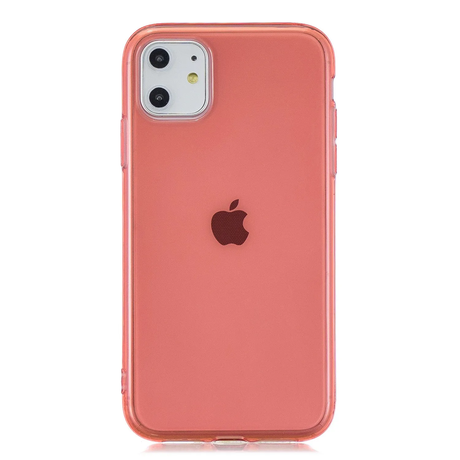 for iPhone 11 / 11 Pro / 11 Pro Max Clear Colorful TPU Back Cover Cellphone Case Shell Pink