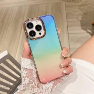 For iPhone 11 Glitter Powder Electroplating Smudge Gradient Shockproof Phone Case