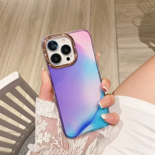 For iPhone 11 Glitter Powder Electroplating Smudge Gradient Shockproof Phone Case