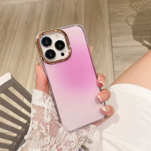 For iPhone 11 Glitter Powder Electroplating Smudge Gradient Shockproof Phone Case