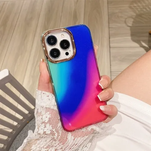 For iPhone 11 Glitter Powder Electroplating Smudge Gradient Shockproof Phone Case
