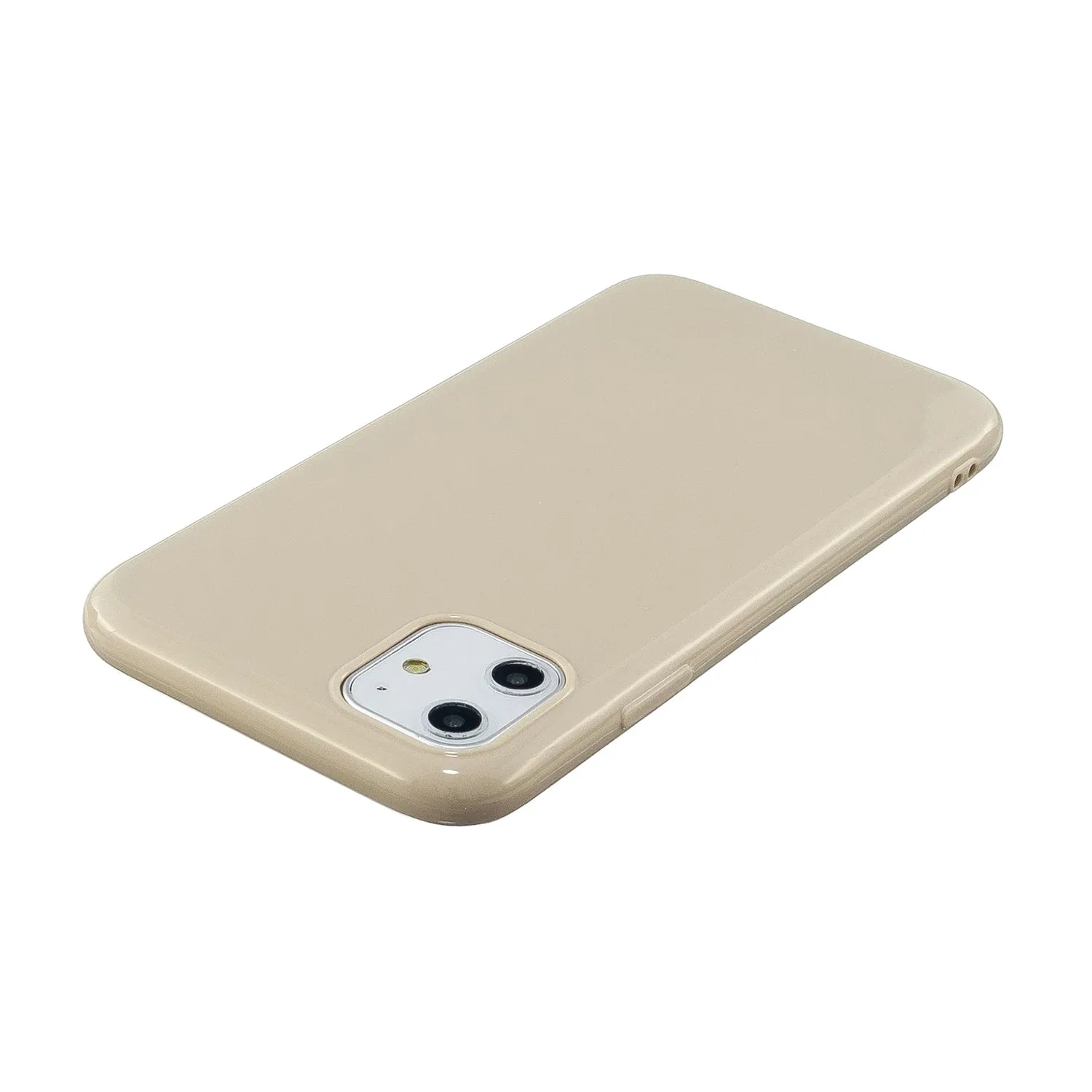 For iPhone 11/11 Pro/11 Pro Max Smartphone Cover Slim Fit Glossy TPU Phone Case Full Body Protection Shell Lemon yellow