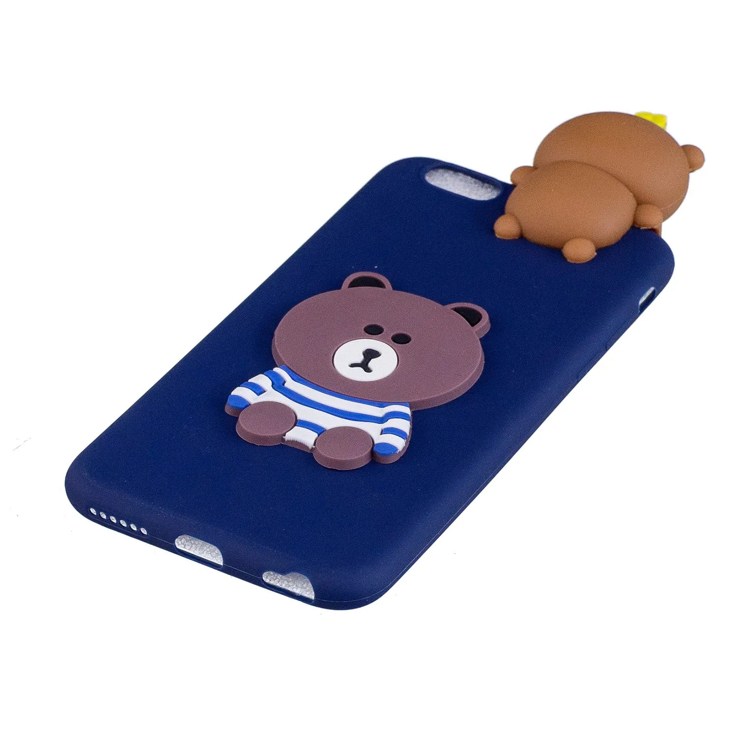 For iPhone 6/6S plus 3D Cute Cartoon Animal TPU Anti-scratch Non-slip Protective Cover Back Case