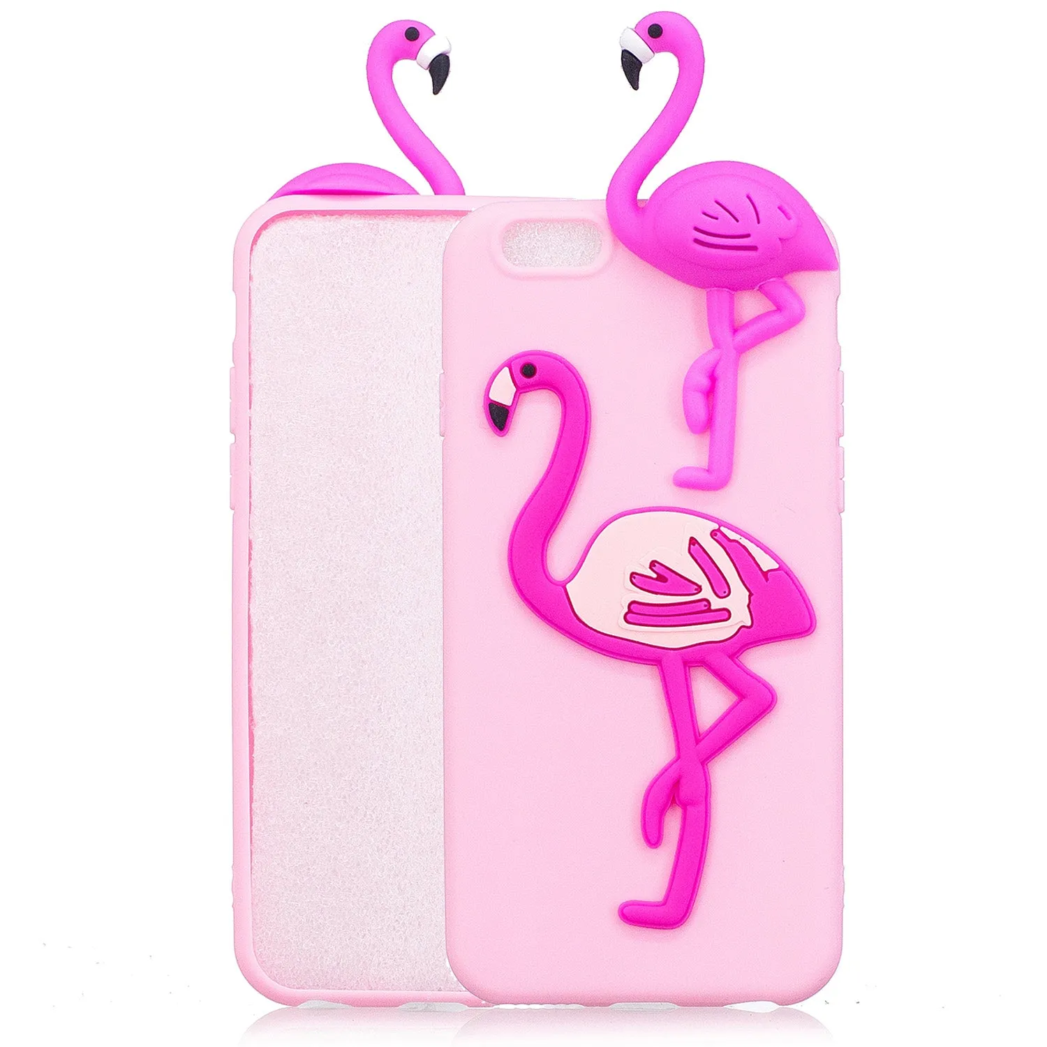 For iPhone 6/6S plus 3D Cute Cartoon Animal TPU Anti-scratch Non-slip Protective Cover Back Case