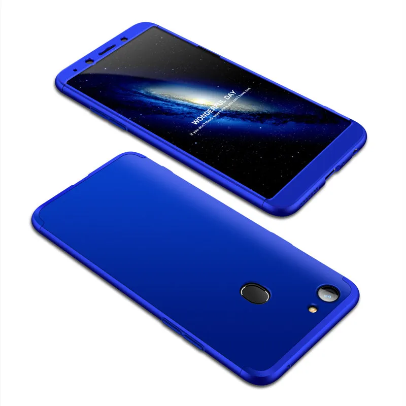 For OPPO A73/F5/F5 Youth/A75 Taiwan Slim 3 in 1 Hybrid Hard Case Full Body 360 Degree Protection Back Cover red