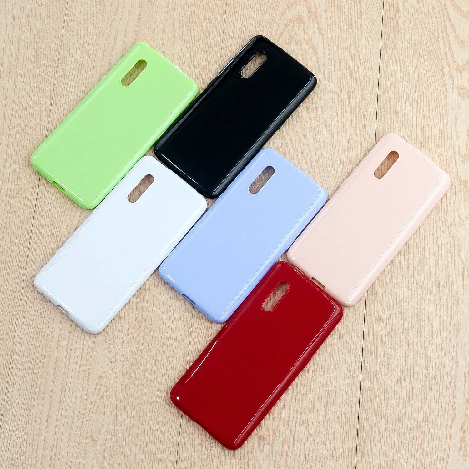 For Redmi 6/6A/6 Pro Cellphone Case Simple Profile Soft TPU Ultra Light Anti-Scratch Phone Cover Bright black