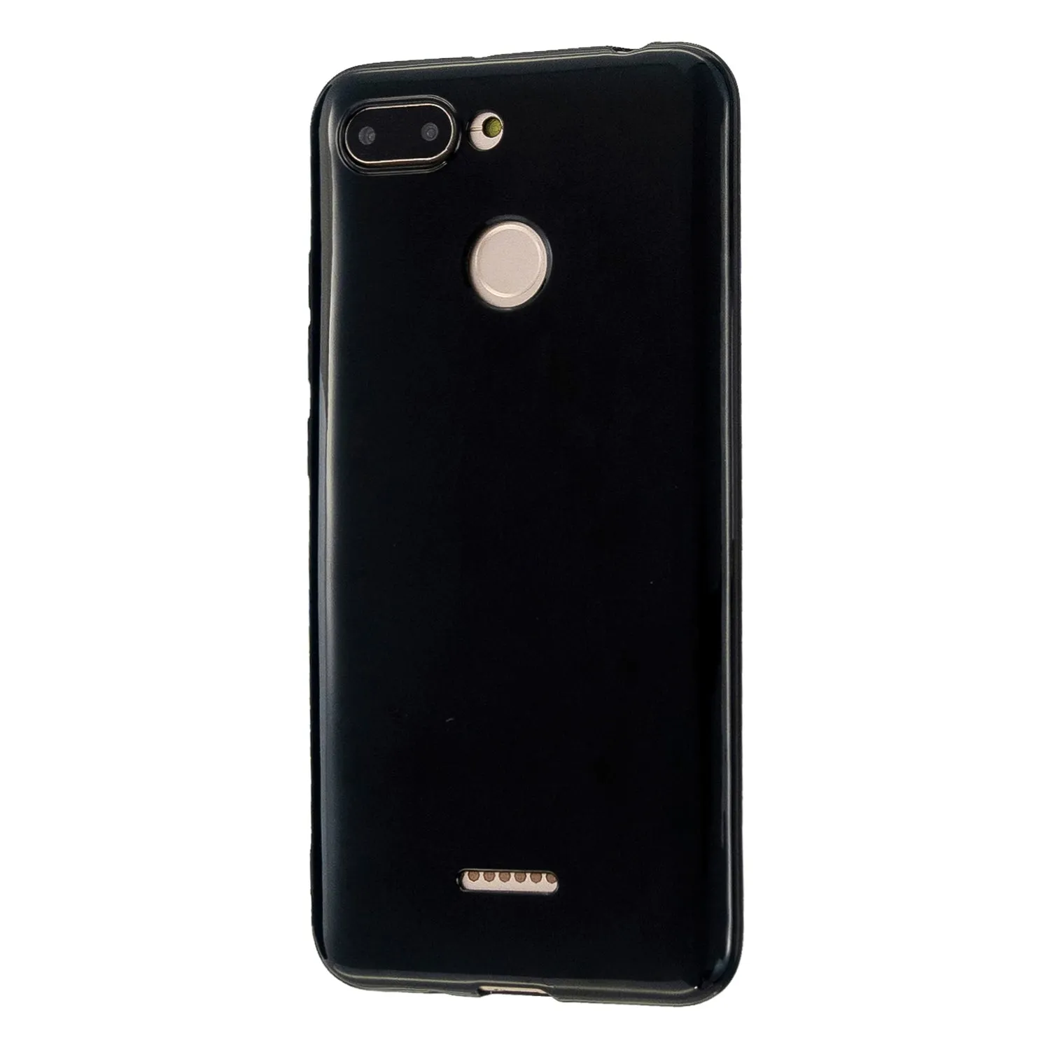 For Redmi 6/6A/6 Pro Cellphone Case Simple Profile Soft TPU Ultra Light Anti-Scratch Phone Cover Bright black