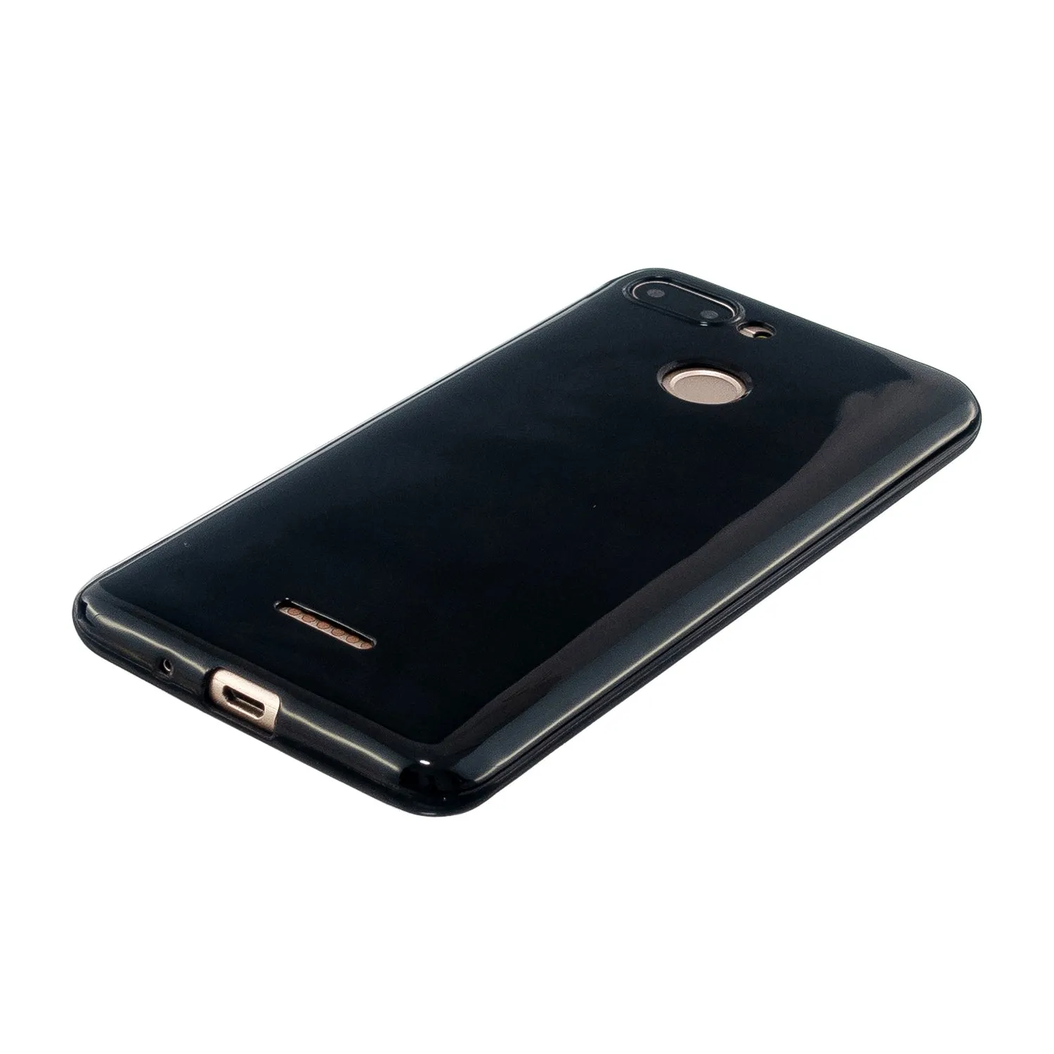 For Redmi 6/6A/6 Pro Cellphone Case Simple Profile Soft TPU Ultra Light Anti-Scratch Phone Cover Bright black