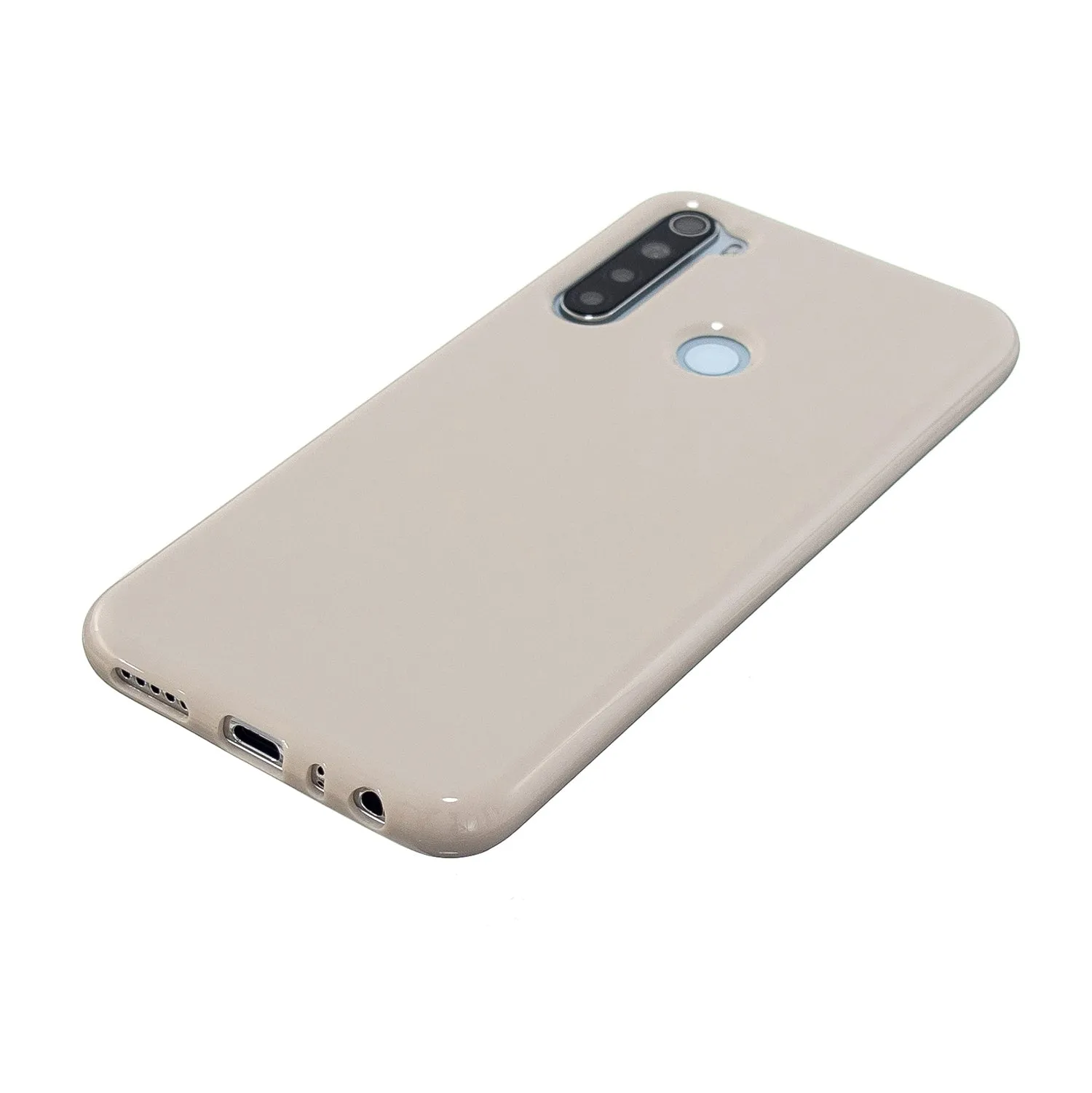 For Redmi Note 8/8 Pro Cellphone Cover 2.0mm Thickened TPU Case Camera Protector Anti-Scratch Soft Phone Shell Khaki