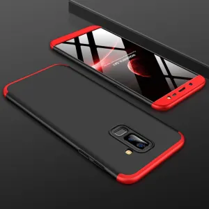 For Samsung J8 2018 360 Degree Protective Case Ultra Thin Hard Back Cover Red black red