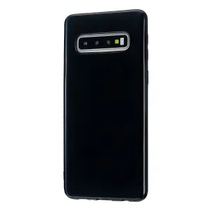 For Samsung S10/S10E/S10 Plus Cellphone Case Precise Cutouts Simple Profile Soft TPU Mobile Phone Shell Bright black