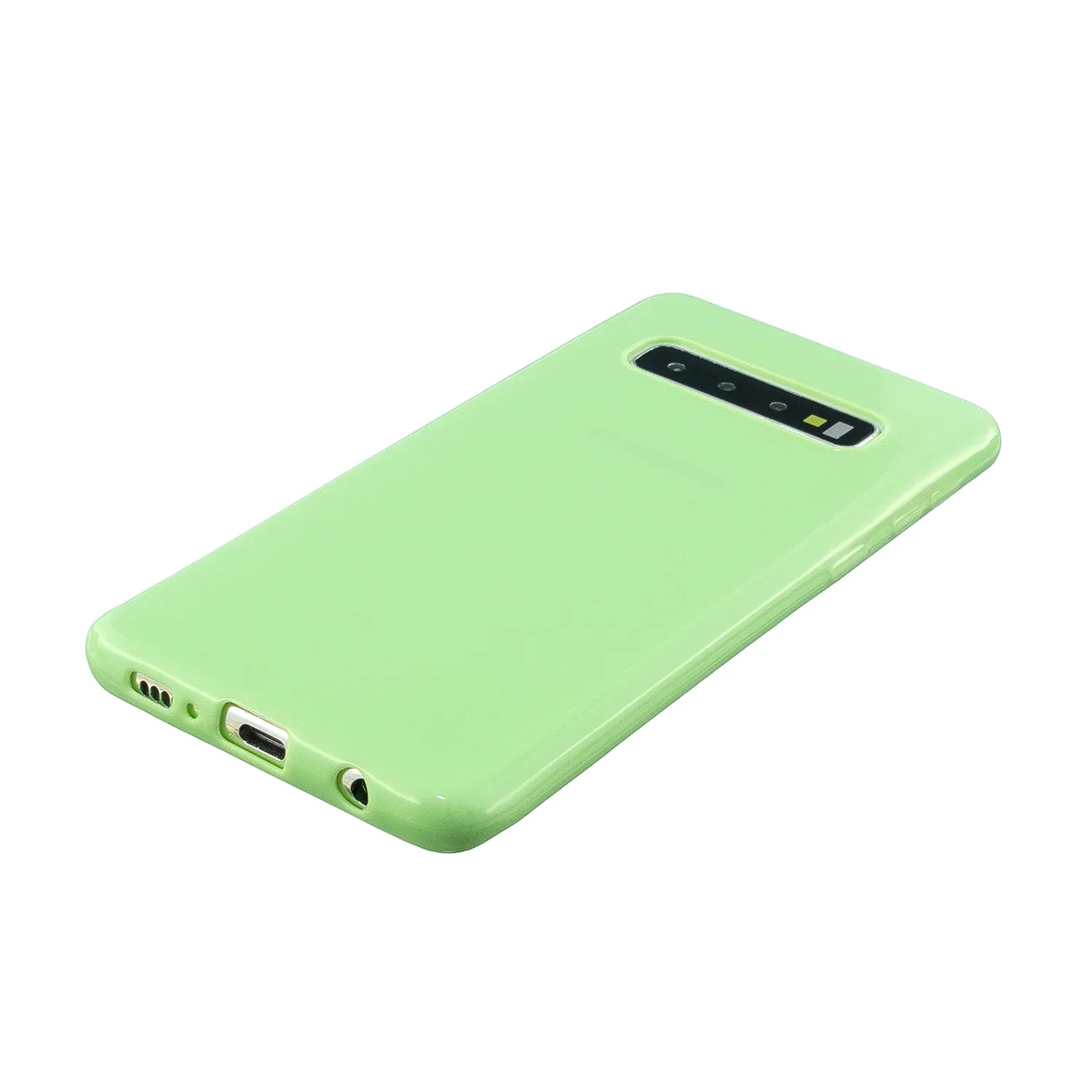 For Samsung S10/S10E/S10 Plus Cellphone Case Precise Cutouts Simple Profile Soft TPU Mobile Phone Shell Bright black