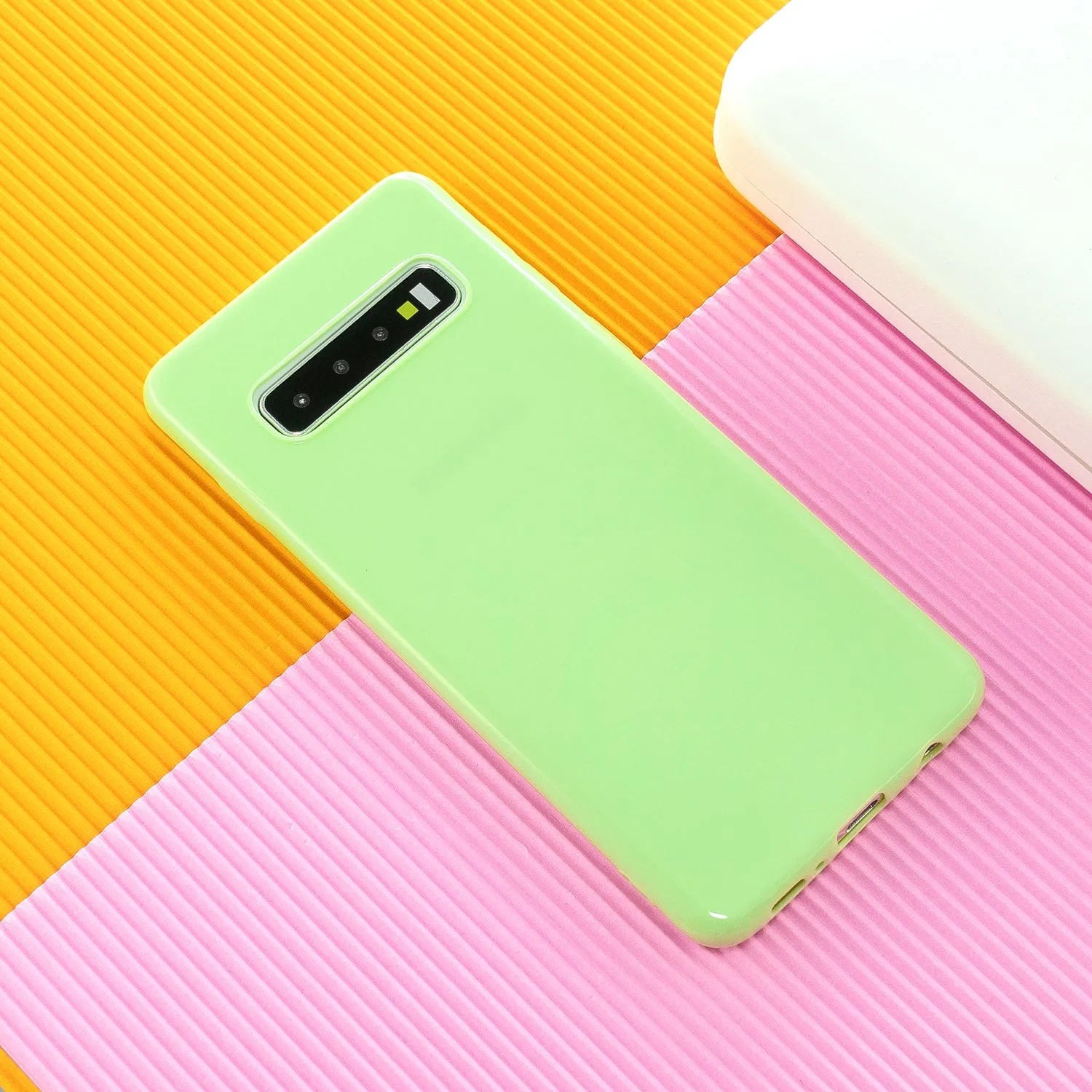 For Samsung S10/S10E/S10 Plus Cellphone Case Precise Cutouts Simple Profile Soft TPU Mobile Phone Shell Bright black