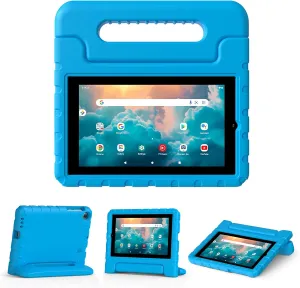for Walmart Onn 7 inch Tablet Case Gen 3 2022(Model:100071481), Light Weight Shockproof Durable Kids Cases with Convertible Handle Stand for Boys Girls, Blue