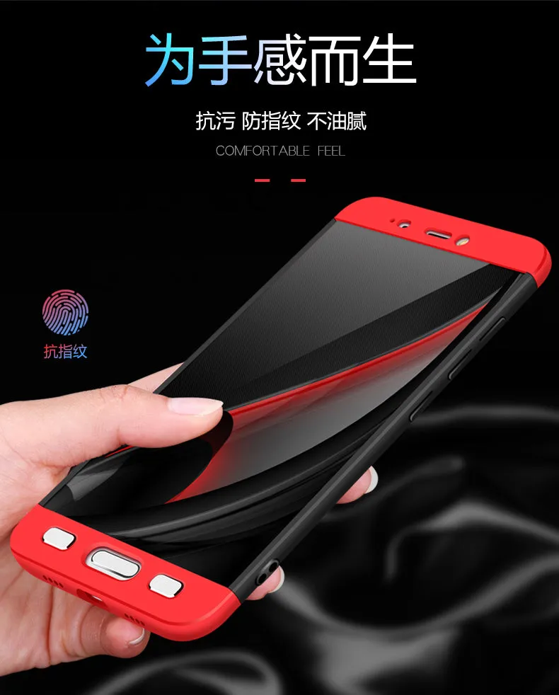 For XIAOMI MI 5 Slim 3 in 1 Hybrid Hard Case Full Body 360 Degree Protection Back Cover  black