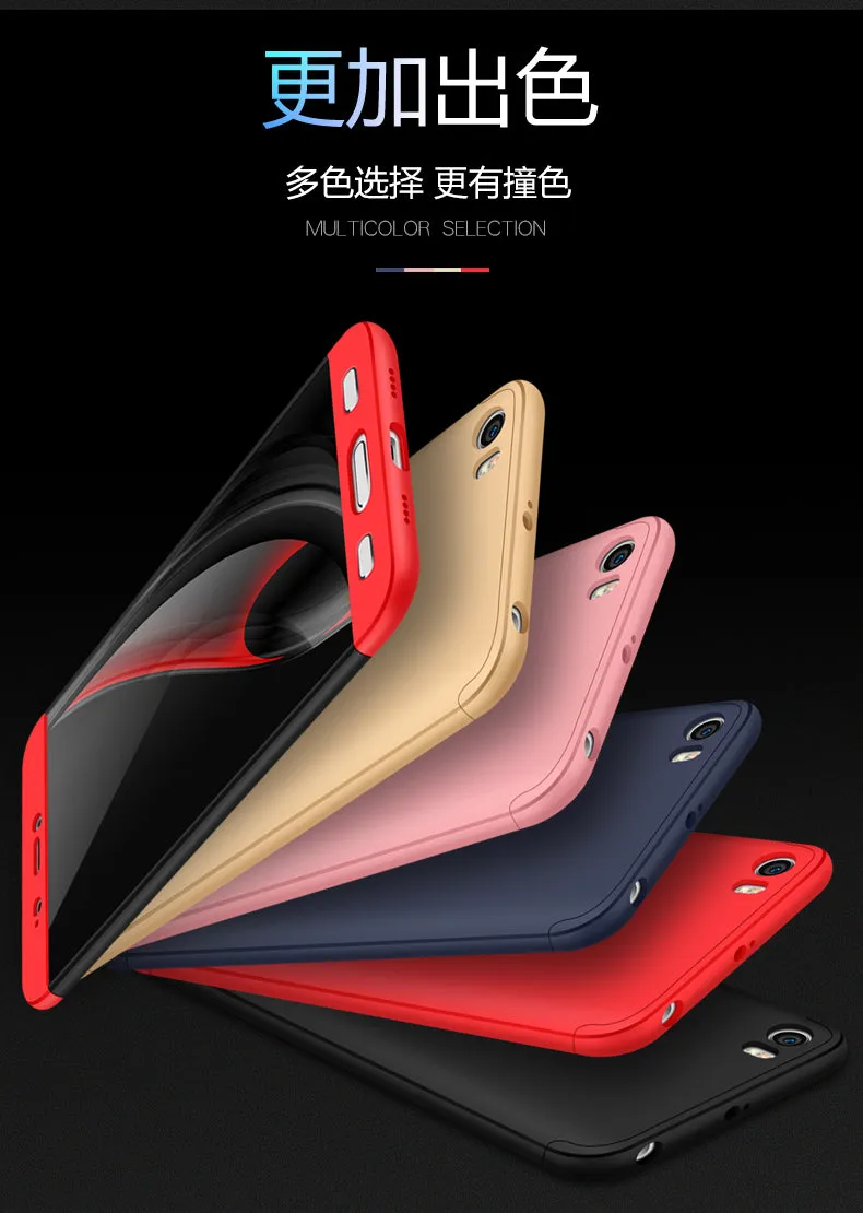 For XIAOMI MI 5 Slim 3 in 1 Hybrid Hard Case Full Body 360 Degree Protection Back Cover  black