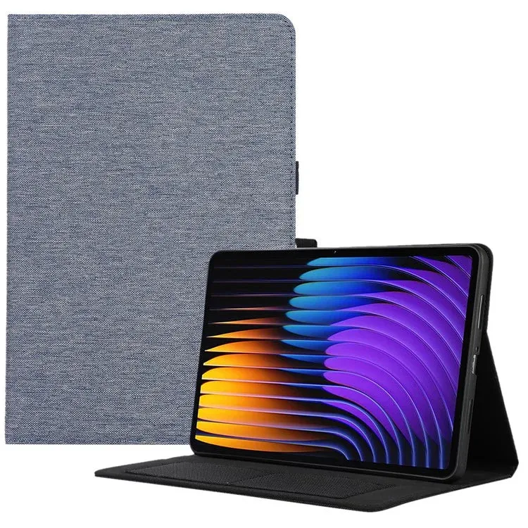 For Xiaomi Pad 7 / Pad 7 Pro Leather Case Card Holder Cloth Texture Tablet Stand Cover