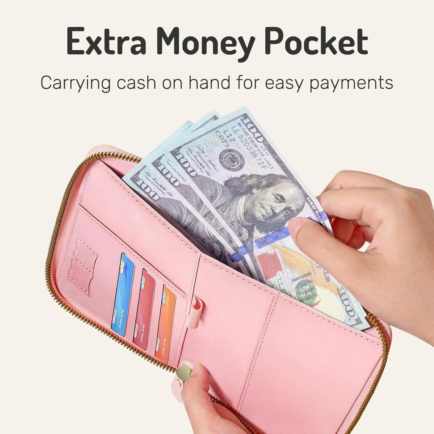 Forvencer Passport Holder Cover with Safe Zipper Closure, Premium Passport Wallet for Travel, Cute RFID Blocking Card Case, Waterproof Travel Accessories for Women, Lilac