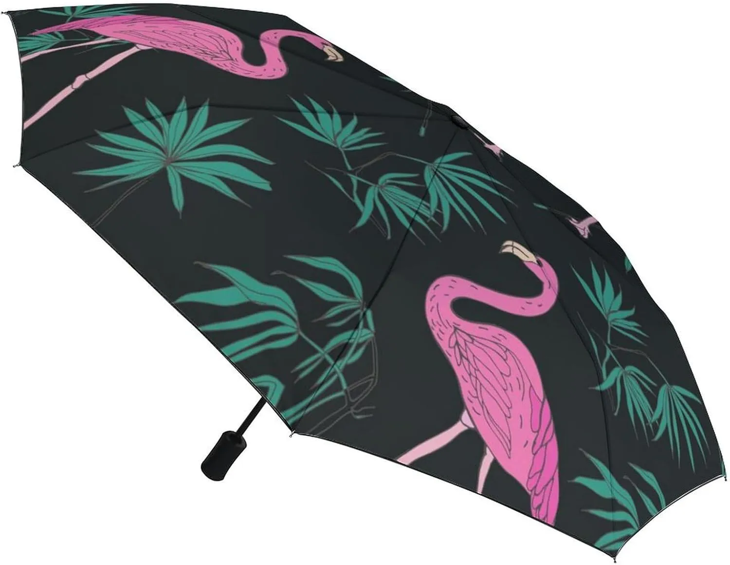 French Bulldog Travel Small Umbrella Windproof Compact Collapsible Light, Automatic,Wind Resistant,Strong And Portable, Folding Umbrella for Rain