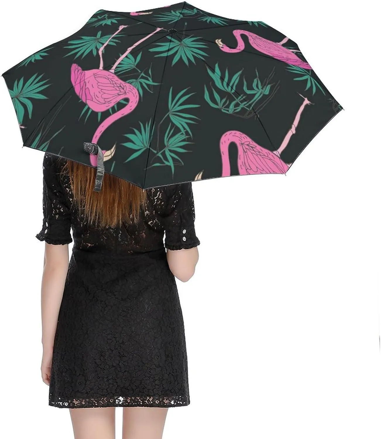 French Bulldog Travel Small Umbrella Windproof Compact Collapsible Light, Automatic,Wind Resistant,Strong And Portable, Folding Umbrella for Rain