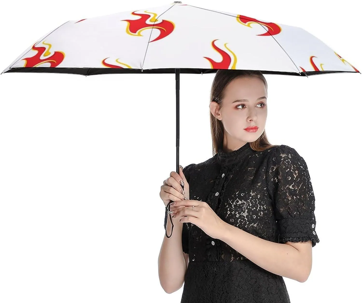 French Bulldog Travel Small Umbrella Windproof Compact Collapsible Light, Automatic,Wind Resistant,Strong And Portable, Folding Umbrella for Rain