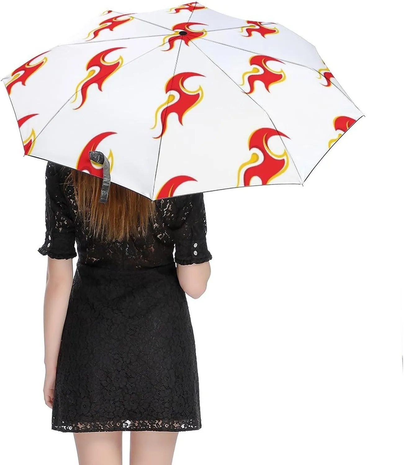 French Bulldog Travel Small Umbrella Windproof Compact Collapsible Light, Automatic,Wind Resistant,Strong And Portable, Folding Umbrella for Rain