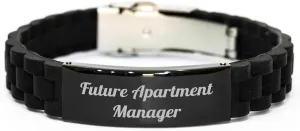 Funny Inspirational Gifts from Friends to Future Apartment Managers Graduation Unique Gifts Glide lock Clasp Bracelet for Men Women