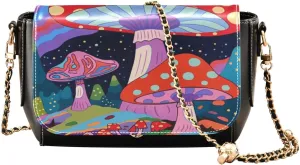 GAIGEO Vintage Template Marine Sea Turtle Plank Leather Shoulder Bag for Women, Leather Shoulder Bag, Leather Crossbody Bag