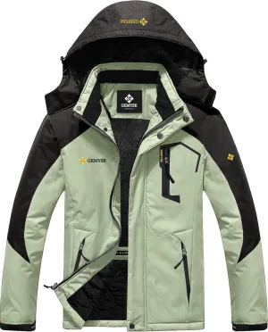 GEMYSE Men's Mountain Waterproof Ski Snow Jacket Winter Windproof Rain Jacket