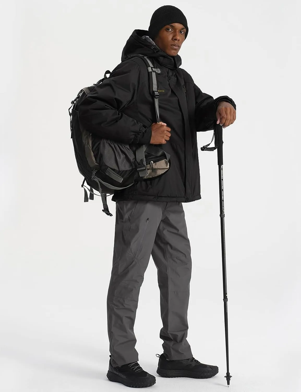 GEMYSE Men's Mountain Waterproof Ski Snow Jacket Winter Windproof Rain Jacket