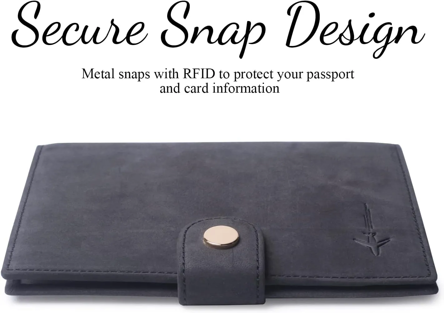 Genuine Leather Passport Case, RFID Passport Cover with Credit Card Holder for Women and Men Family ID Travel