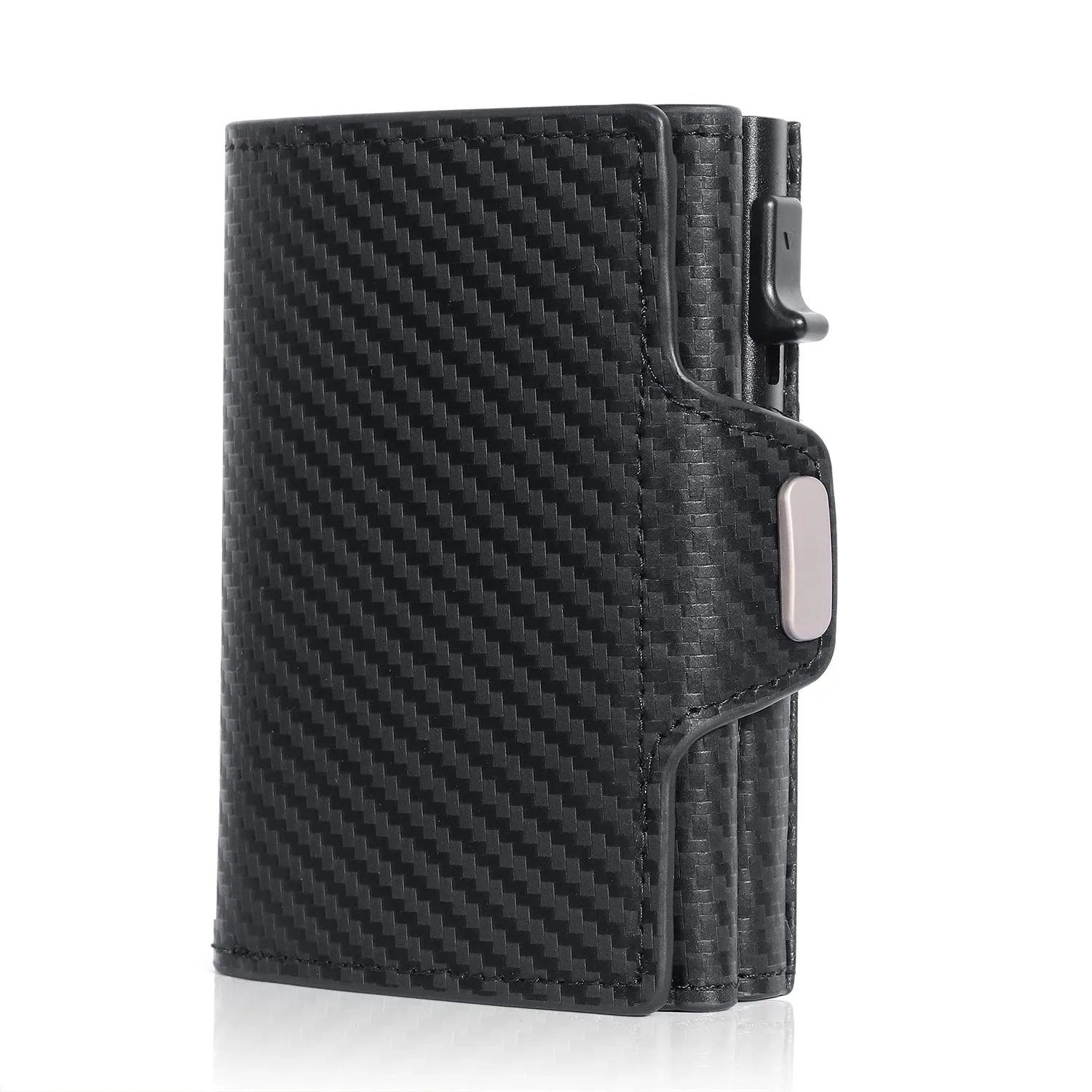 Genuine Leather RFID Wallet with Pop-Up Card Case