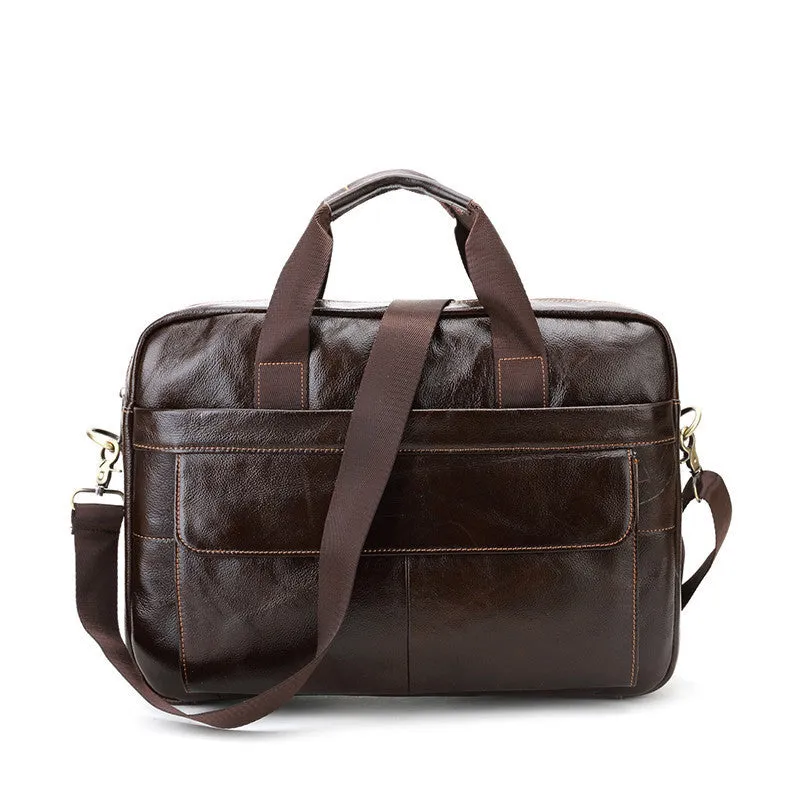 Genuine OX Bags Men's Handbag Shoulder Men Laptop bolsa Cowhide Bag Price-conscious Business Bags Heavy-duty Man Briefcase Travel Leather Mens CROSS