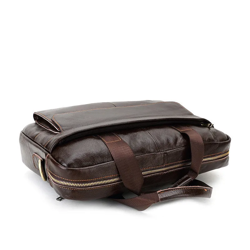 Genuine OX Bags Men's Handbag Shoulder Men Laptop bolsa Cowhide Bag Price-conscious Business Bags Heavy-duty Man Briefcase Travel Leather Mens CROSS