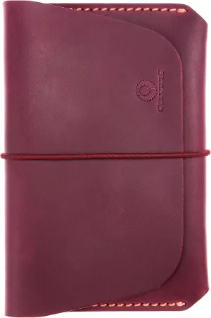 Genuines Leather Passport Holder for Men & Women Wallet Case for 1 or 2 Passports (Maroon)