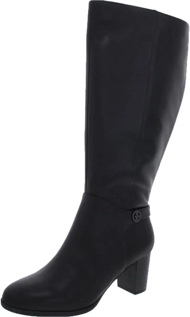 Giani Bernini Womens Adonnys Memory-Foam Wide-Calf Boots, Black, Size 8.0