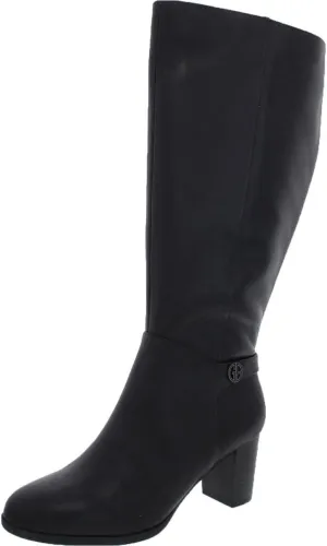 Giani Bernini Womens Adonnys Memory-Foam Wide-Calf Boots, Black, Size 8.0