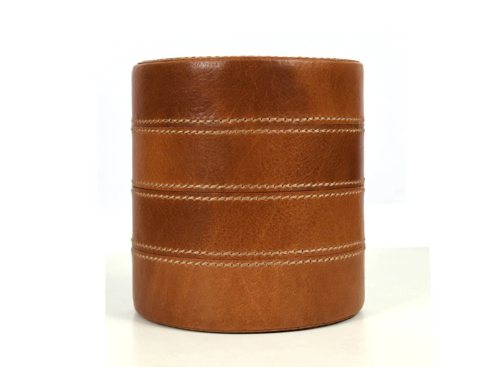 Glam Leather Bookend – Caramel Brown