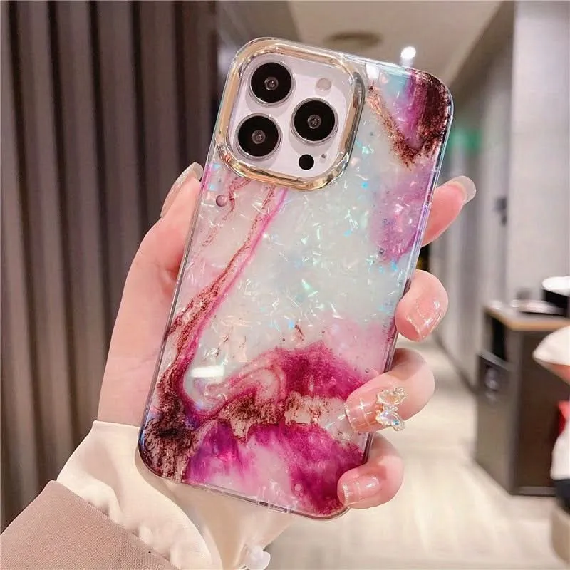 Glitter Marble Shockproof iPhone Case Cover
