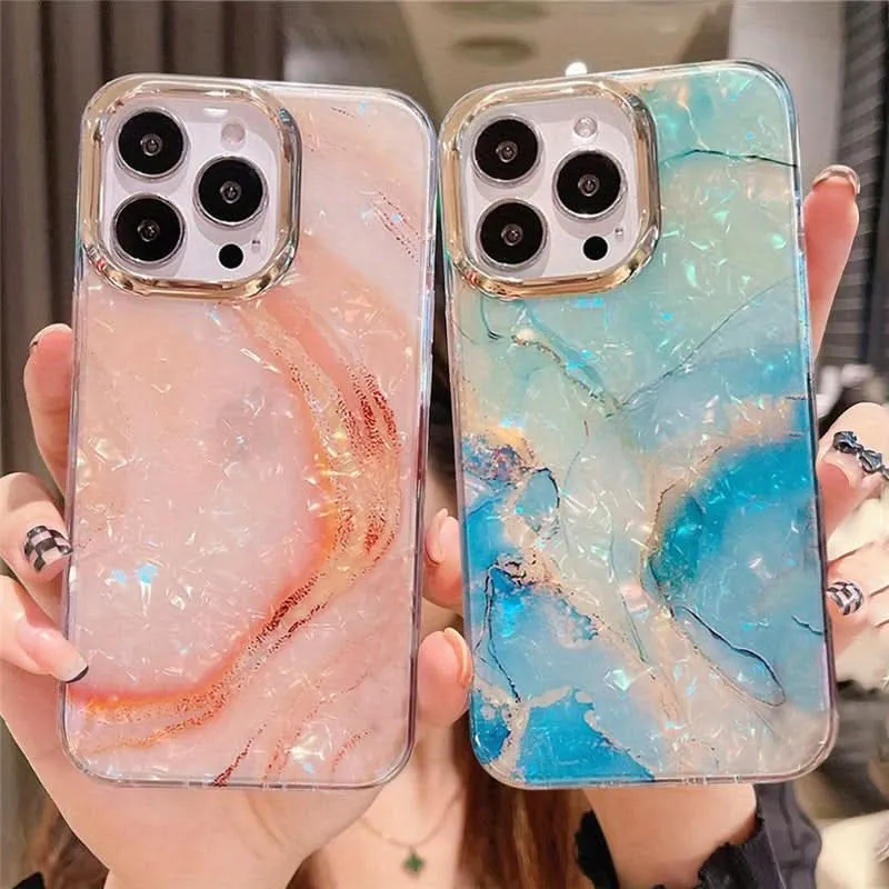 Glitter Marble Shockproof iPhone Case Cover