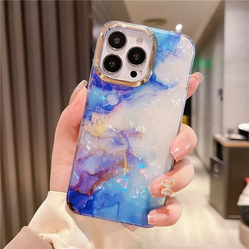 Glitter Marble Shockproof iPhone Case Cover