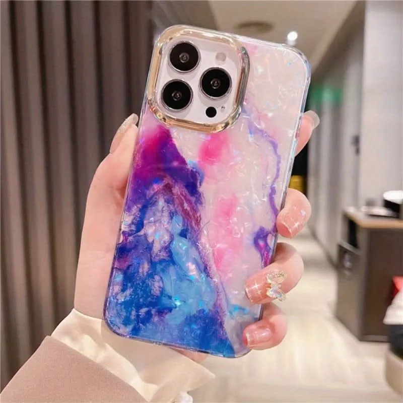 Glitter Marble Shockproof iPhone Case Cover