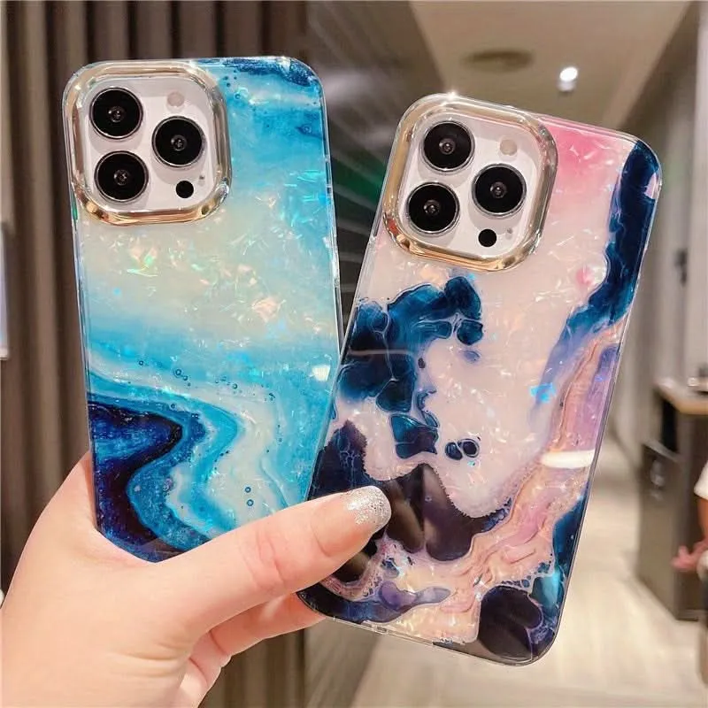 Glitter Marble Shockproof iPhone Case Cover