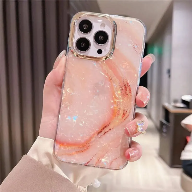 Glitter Marble Shockproof iPhone Case Cover