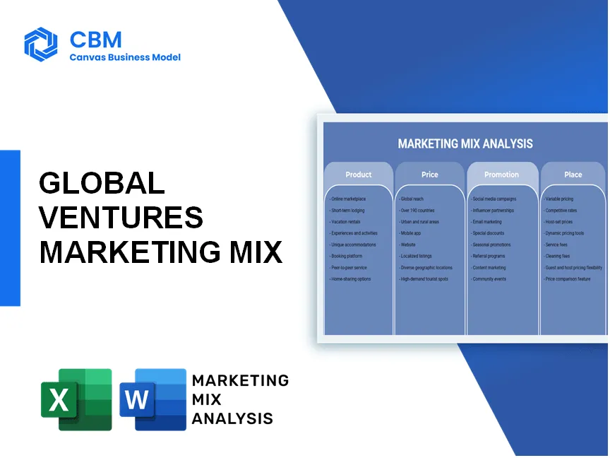 GLOBAL VENTURES MARKETING MIX
