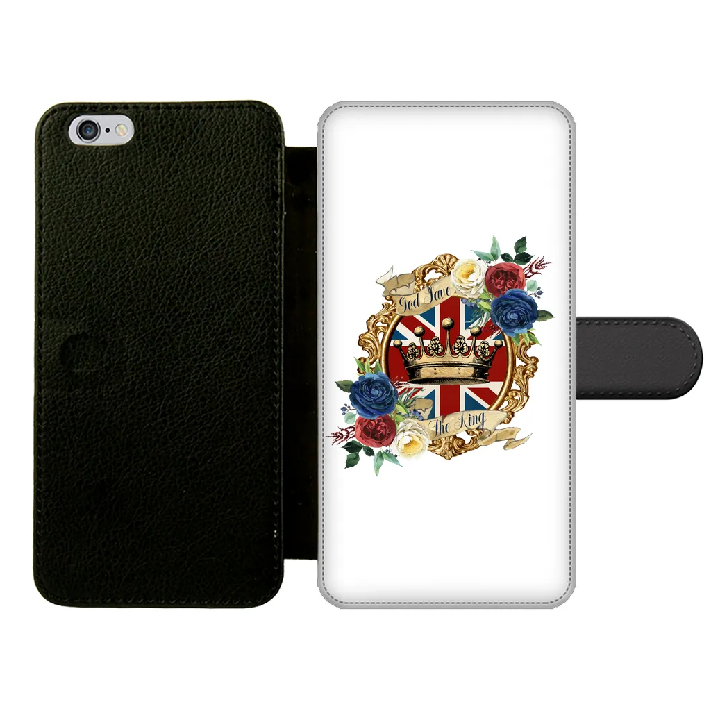 GOD SAVE THE KING Front Printed Wallet Cases