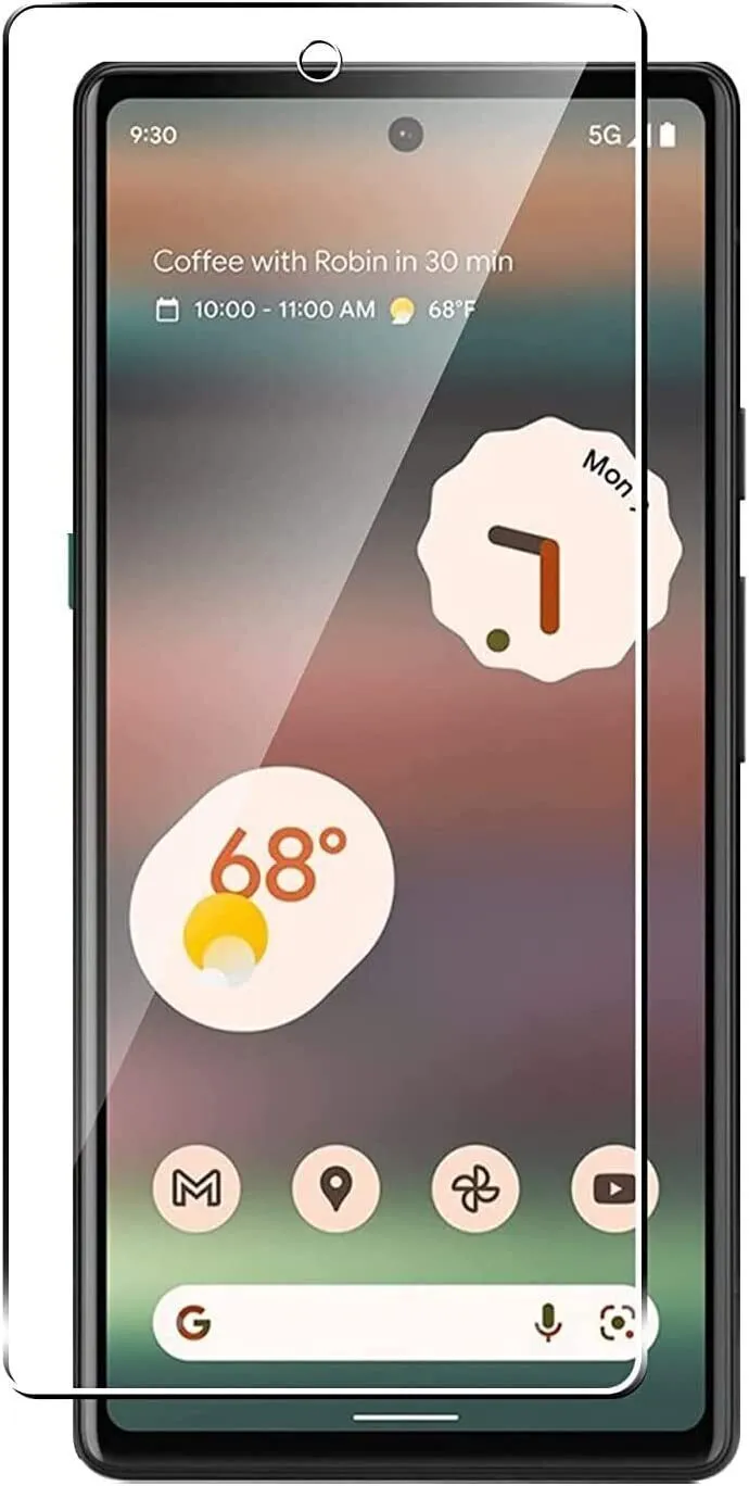 Google Pixel 6a 5G Case Clear Shockproof Cover & Glass Screen Protector