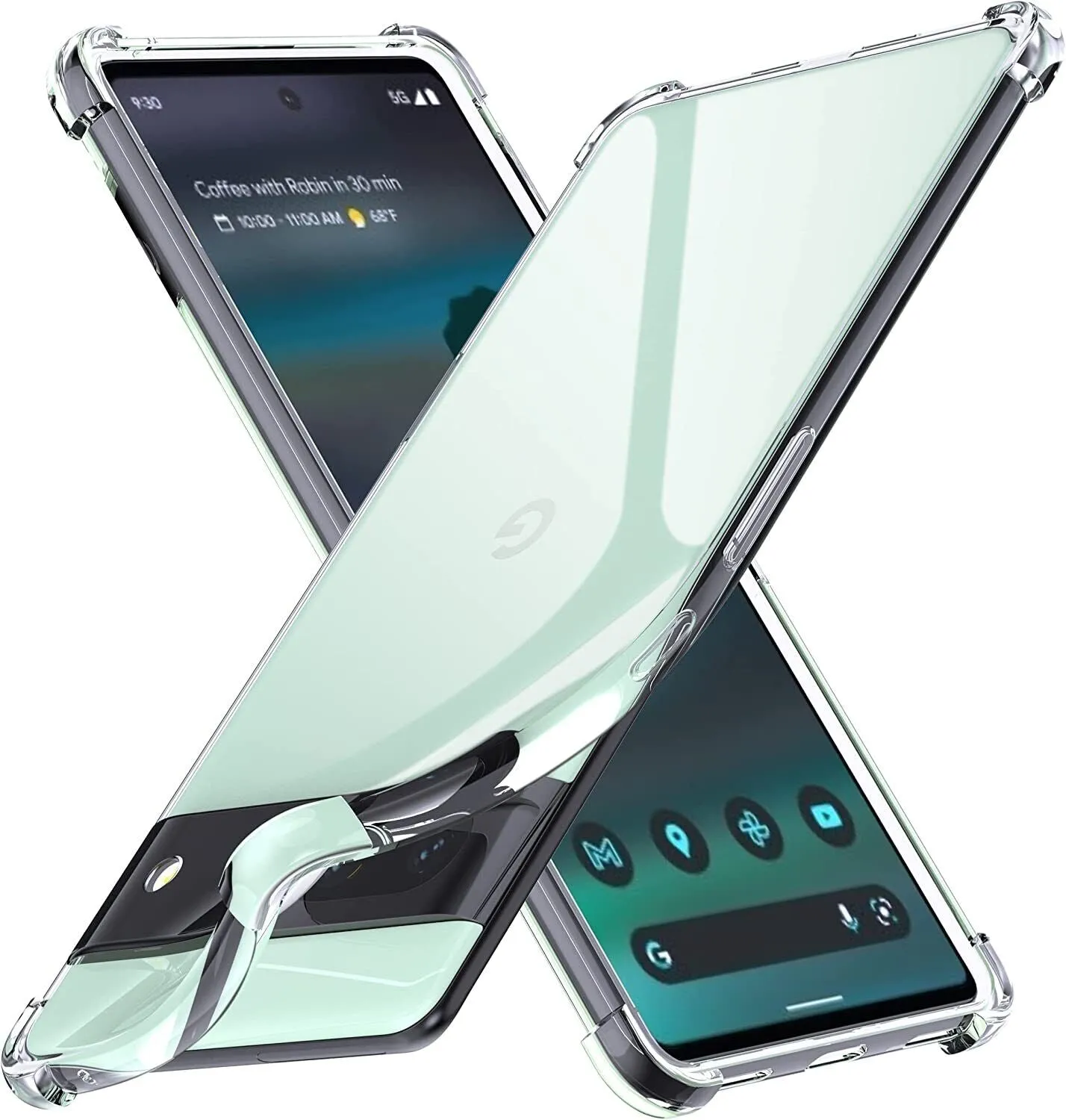 Google Pixel 6a 5G Case Clear Silicone Slim Shockproof Gel Cover