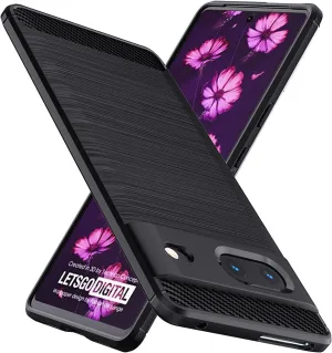 Google Pixel 7 Case Carbon Fibre Gel Cover Ultra Slim Shockproof